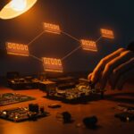 Impacto del alto precio del DRAM en el mercado SBC para makers y startups de hardware, con representación visual de componentes electrónicos y circuitos.
