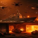 Drones amenaza activos de defensa en superficie destacando la protección subterránea y tecnología antidrón en startups de defensa.