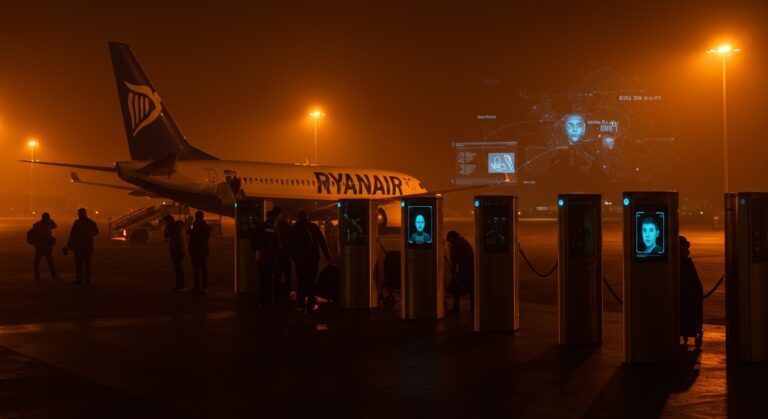 Impacto del sistema biométrico EES en Ryanair y travel tech en Europa con control fronterizo digital.