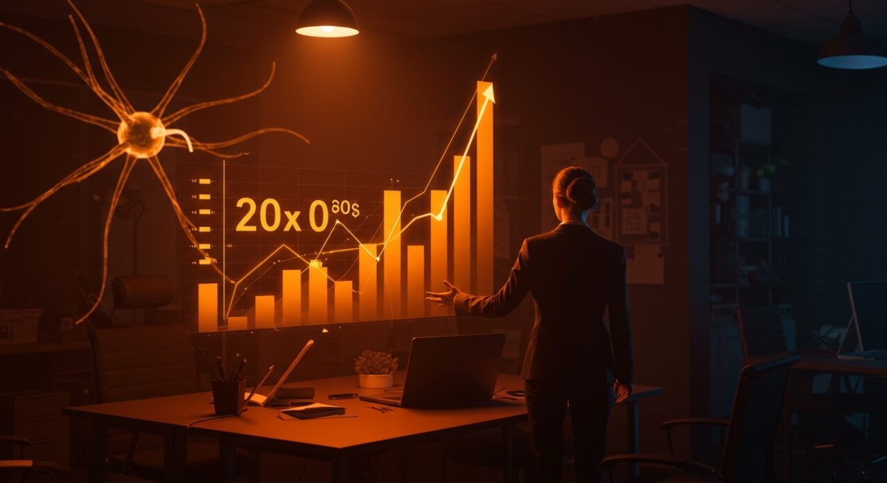 VP de ventas en startup de IA exigiendo cuota 20x salario base, representando cultura de ventas y presión laboral en ElevenLabs.