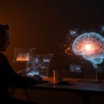 Elon Musk y xAI Grok representados con visuales de destilación de modelos OpenAI para startups de inteligencia artificial.