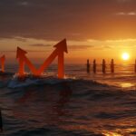 Innovación en energía undimotriz en Japón representada con tecnología verde y oportunidades para startups energéticas.