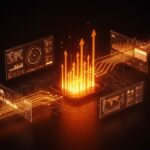 Ilustración futurista de plataforma de software para wearables IA con inversión de $11M y ecosistema de gadgets inteligentes.