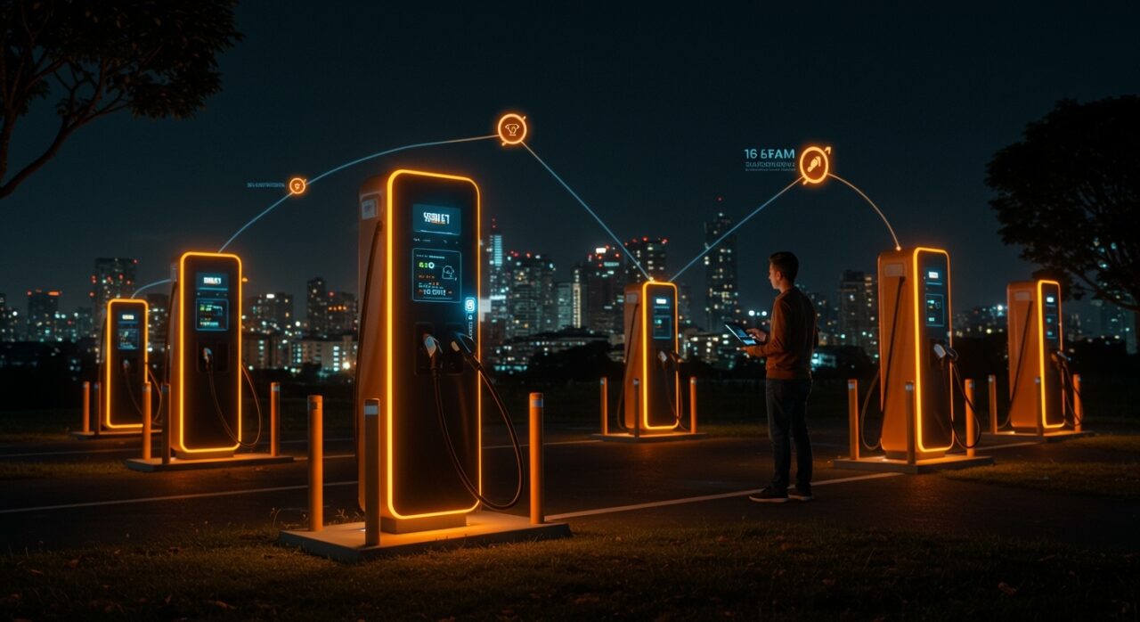 Estaciones de carga eléctrica inteligentes de la startup colombiana Ergenia impulsando la movilidad eléctrica en Colombia para 2026.