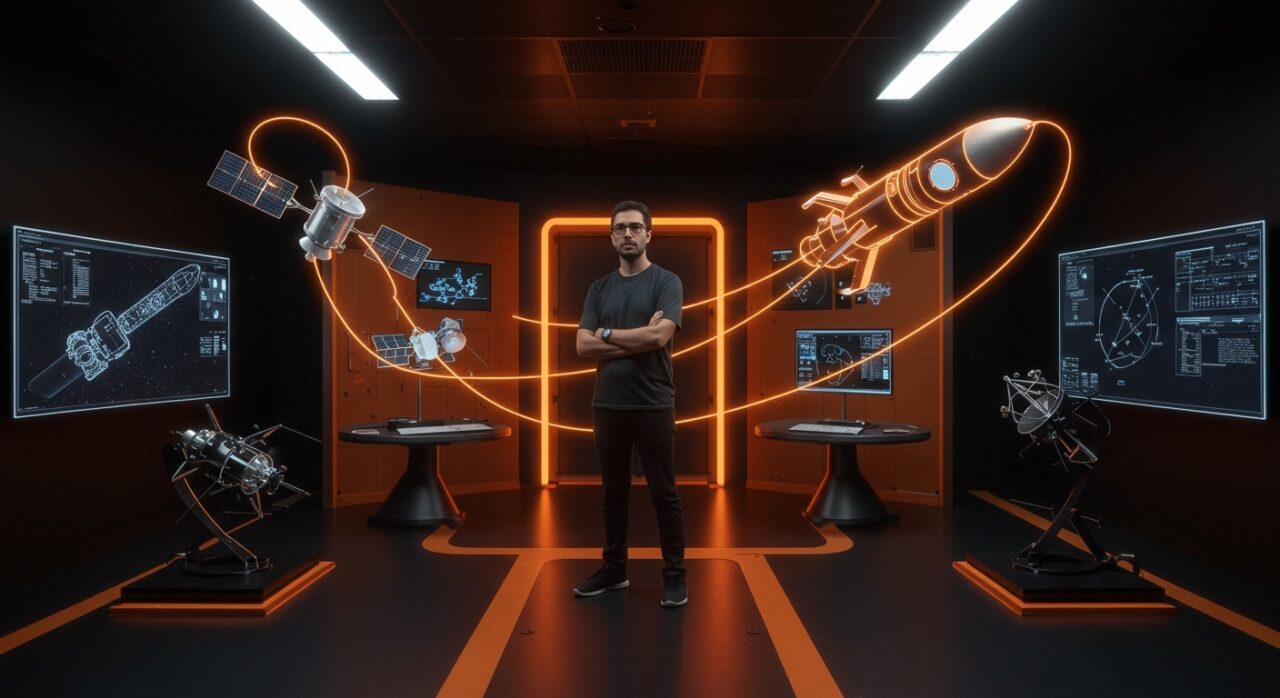 Founder de startup aeroespacial en vivero tecnológico espacial en España, destacando financiación ESA-BIC y tecnología space tech.