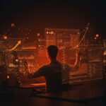 Escritorios virtuales en entornos digitales, ilustrando productividad y automatización en startups de tecnología.