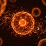 Visualización de vesículas extracelulares F-ApoEV destacando la huella de la muerte celular y su potencial en biotecnología y terapias médicas.