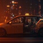 Falla masiva en robotaxis de Baidu mostrando vehículos autónomos varados y retos en movilidad autónoma y tecnología AI.