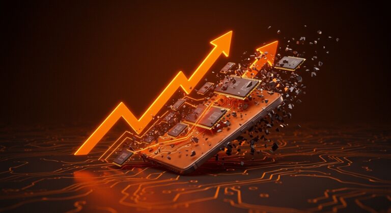 Crisis de móviles baratos por alza en precios de RAM y NAND, y avance de inteligencia artificial en hardware móvil en mercados emergentes.