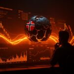 Pérdida del fondo soberano noruego en Q1 2026 reflejada en gráficos financieros y fundador contemplando el impacto en tecnología y gestión de capital.