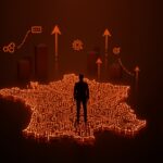 Migración de Francia a Linux en la administración pública representada con mapas digitales y símbolos de soberanía digital y software open source.