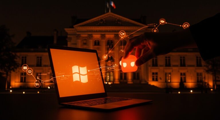 Migración tecnológica del gobierno francés de Windows a Linux destacando la soberanía digital y software libre en administración pública.