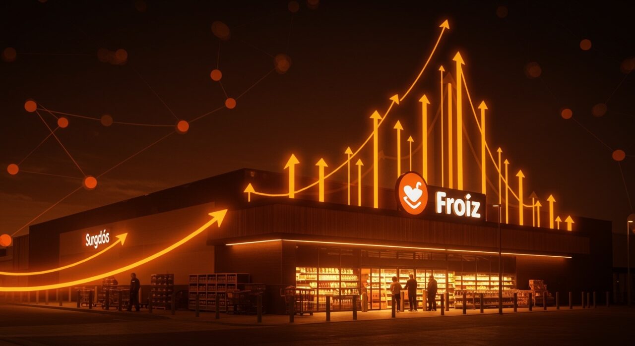 Supermercado Froiz representando el crecimiento y la competencia frente a Mercadona en el retail de alimentación en España.
