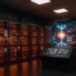 Superordenador Frontier en ORNL simulando plasma de fusión nuclear con inteligencia artificial para impulsar startups cleantech y energía exaescala.