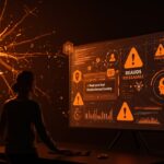 Pérdidas récord por estafas en redes sociales según reporte FTC, con alertas digitales y símbolos de protección para startups.