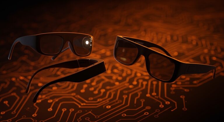 Batalla visual entre gafas inteligentes con cámara y sin cámara, destacando la tendencia de hardware IA y privacidad en el mercado 2026.