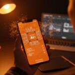 Interfaz de Gemma 4 en iPhone ilustrando IA open source local para startups LATAM con enfoque en privacidad y costo eficiente.