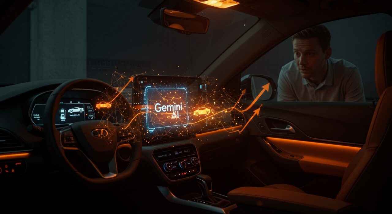 Integración de Google Gemini en vehículos General Motors, destacando la innovación en inteligencia artificial automotriz y su impacto en startups de movilidad.