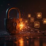 Imagen de seguridad de dominios destacando la transferencia no autorizada en GoDaddy y la protección de activos digitales para startups.