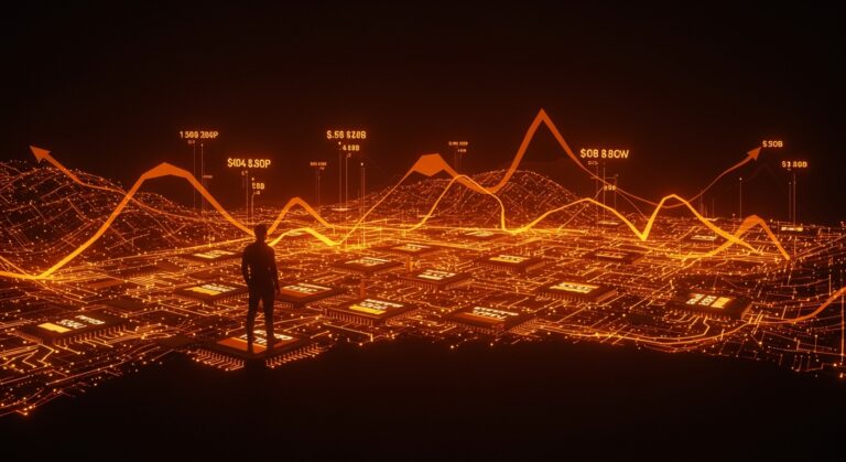 Inversión de Google Anthropic en capacidad computacional TPU de $40B representada con fundador de startup frente a infraestructura digital de IA en tonos naranja y negro.