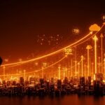 Inversión de Google en Anthropic representada con fundador de startup mirando infraestructura digital de IA y TPU para inteligencia artificial.