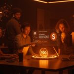 Interacción de emprendedores con plataforma Google Gemini Enterprise y créditos para startups en Google Cloud Next 2026.