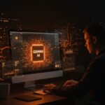 Interfaz de Google Gemini AI en Mac, destacando la inteligencia artificial aplicada y la automatización para aumentar productividad en startups.