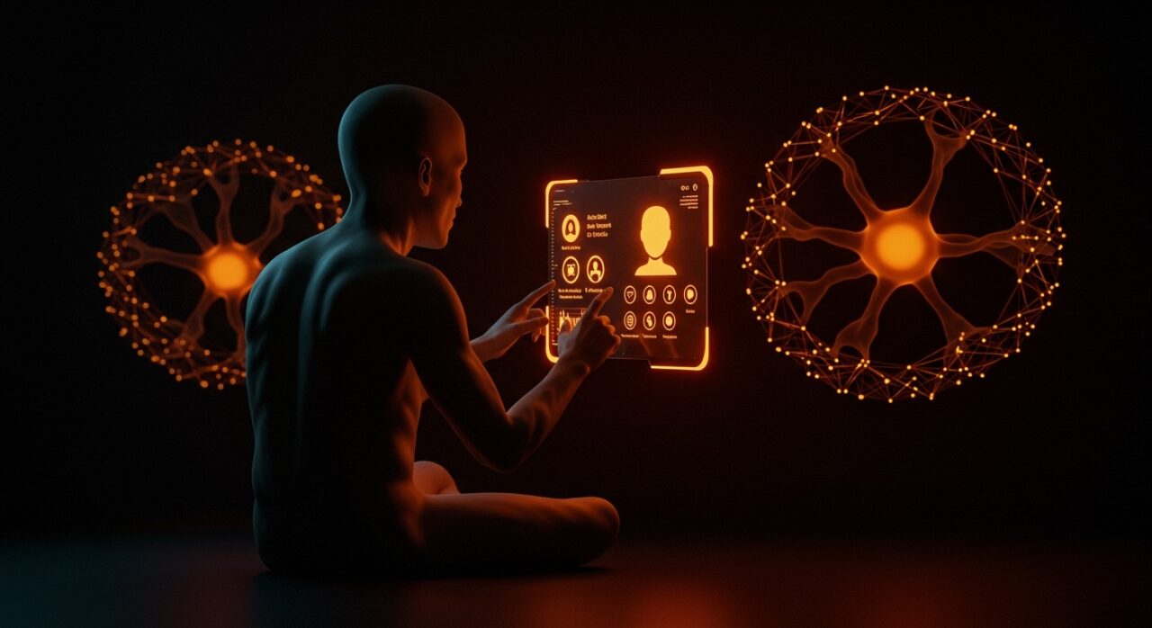 Interacción digital que representa Google Gemini actualizado para accesos rápidos a recursos de salud mental con inteligencia artificial responsable.