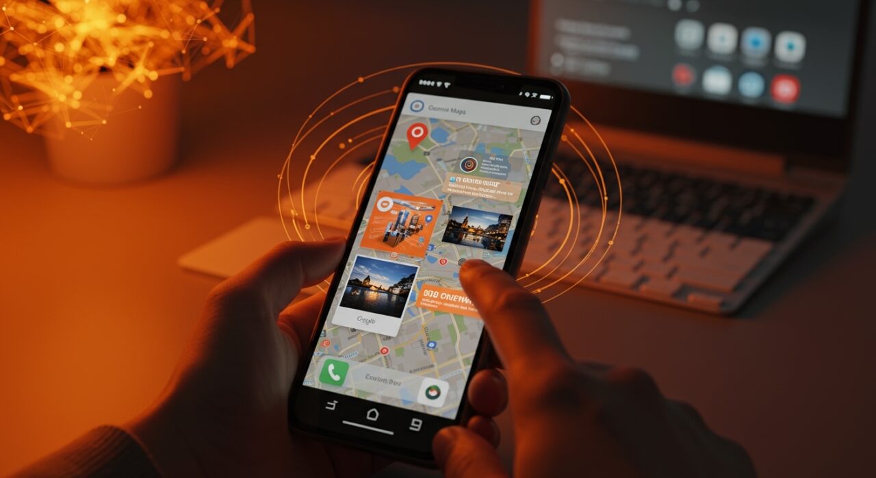 Google Maps utilizando IA Gemini para generar captions automáticos en fotos y videos mejorando la experiencia visual del usuario.