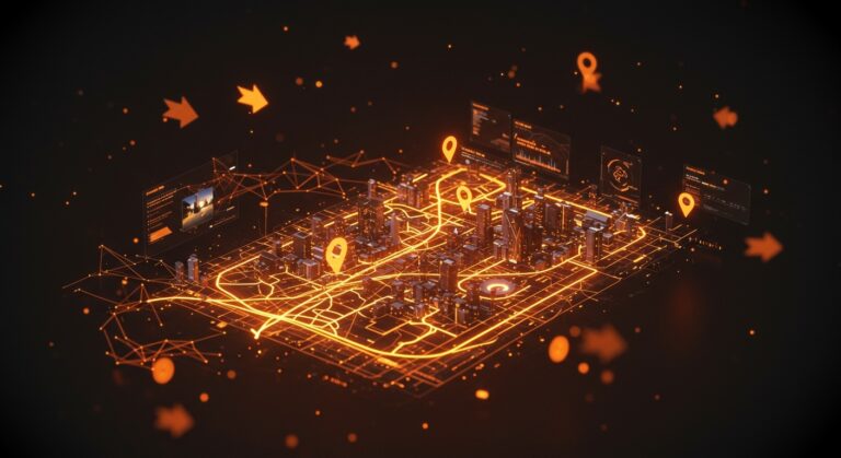 Imagen generada por IA de Google Maps con Street View generativo mostrando visualización 3D urbana, destacando innovación de Google Cloud Next 2026 para startups.