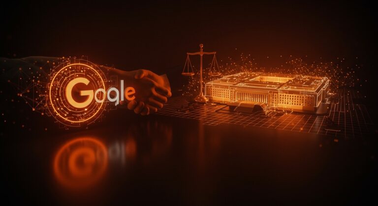 Acuerdo clasificado de inteligencia artificial entre Google y el Pentágono, representando temas de ética y defensa en el ecosistema de startups IA.