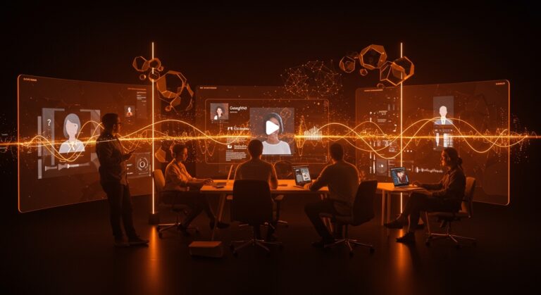 Colaboración de startups usando Google Vids y Lyria 3 para generación gratuita de videos con IA, música personalizada y avatares dirigibles.