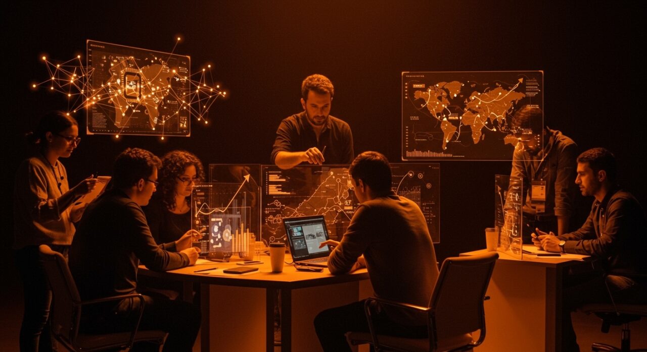 Startups de inteligencia artificial colaborando para implementar soluciones GovTech en 57 municipios de Latinoamérica en convocatoria 2026.