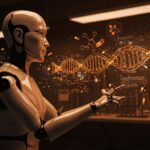 Imagen de inteligencia artificial GPT-Rosalind de OpenAI aplicada al descubrimiento de fármacos en colaboración con Amgen y Moderna, impulsando startups biotech hispanas.
