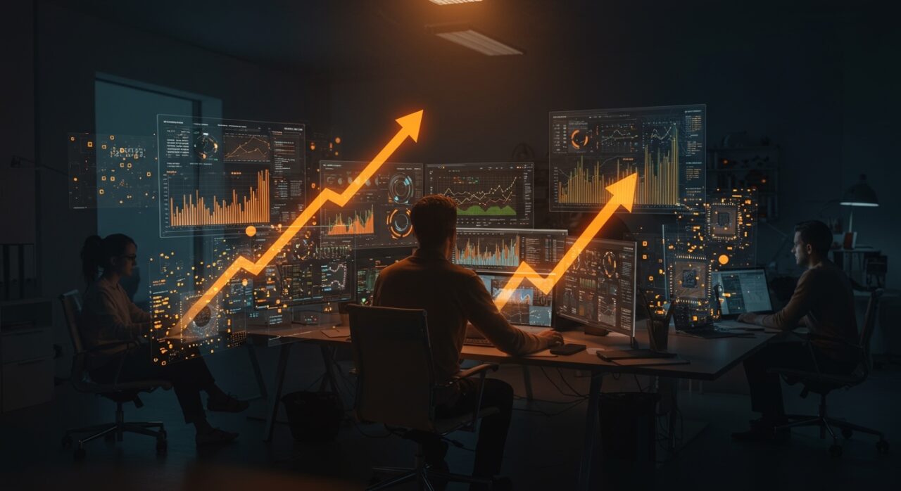 Founder analizando el aumento del precio de GPUs en 2026 y estrategias para startups de IA en un entorno tecnológico futurista.