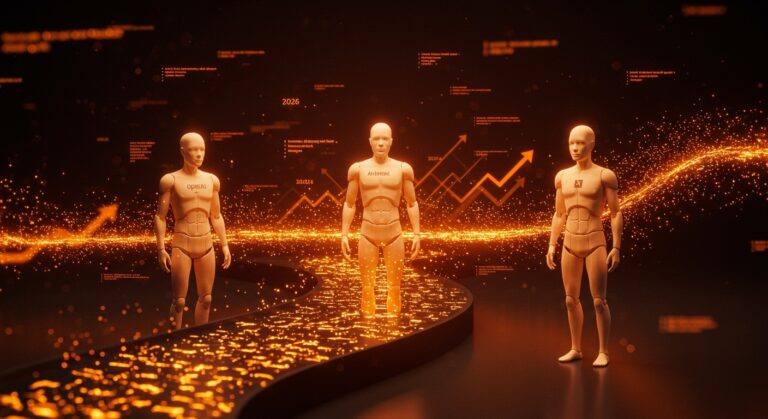 Competencia entre OpenAI, Google y Anthropic en generación de código con inteligencia artificial para startups y desarrollo de software.