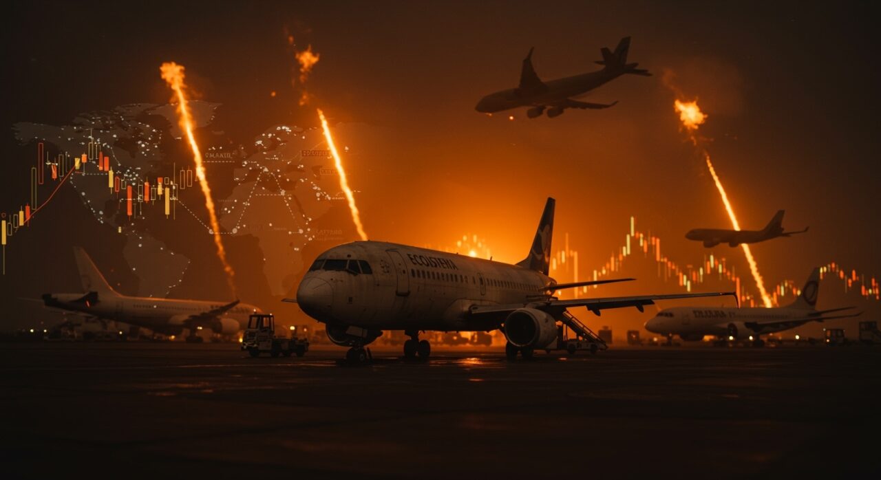 Impacto de la guerra en Irán en la renovación de flotas aéreas con aumento del precio del jet fuel y retrasos en Boeing y Airbus afectando la aviación comercial.