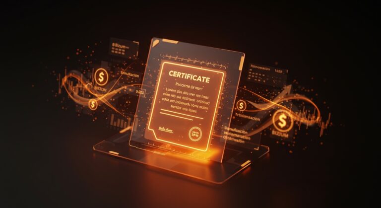 Pantalla digital con certificado y calendario destacando la preparación para la declaración de la renta 2025 y optimización fiscal.