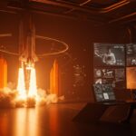 Lanzamiento en directo de Artemis II de NASA con emprendedores del ecosistema startup observando la misión lunar y tecnología espacial innovadora.