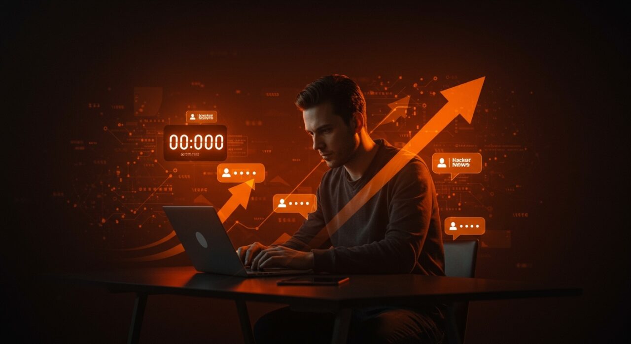 Análisis de horarios para publicar en Hacker News que duplica el engagement los domingos a medianoche UTC, mostrando crecimiento y estrategia para founders tech.