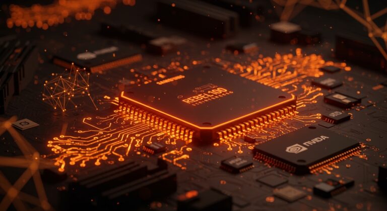 Chip de IA Rebel100 de startup coreana con tecnología eficiente para centros de datos, destacando competencia con NVIDIA y alianzas con Samsung y Arm.