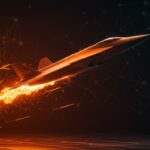 Caza hipersónico autónomo de Hermeus simbolizando innovación tecnológica y funding deep tech en defensa.