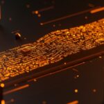 Visualización de generación paralela de texto con modelo I-DLM en IA, mostrando optimización y eficiencia en modelos de difusión de lenguaje.