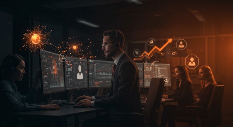 Modelo híbrido de atención al cliente con inteligencia artificial y humano incrementando la satisfacción en startups de LATAM y España.