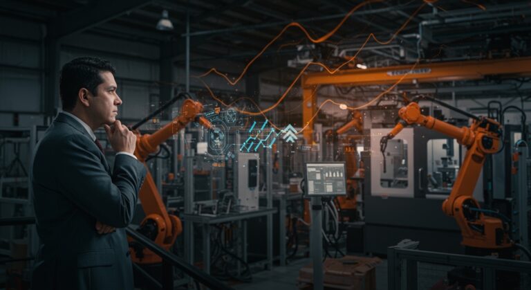 Brecha en automatización e inteligencia artificial en manufactura México y LATAM con enfoque en PYMES y transformación digital.