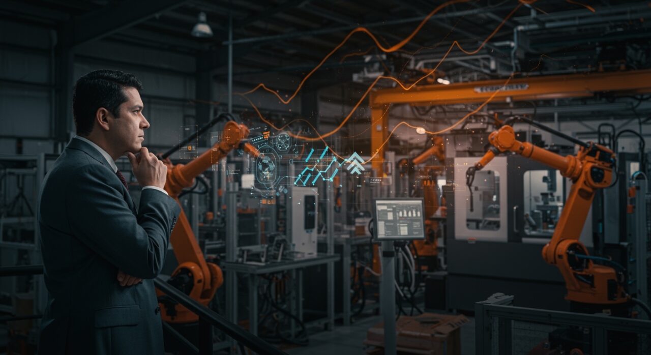 Brecha en automatización e inteligencia artificial en manufactura México y LATAM con enfoque en PYMES y transformación digital.