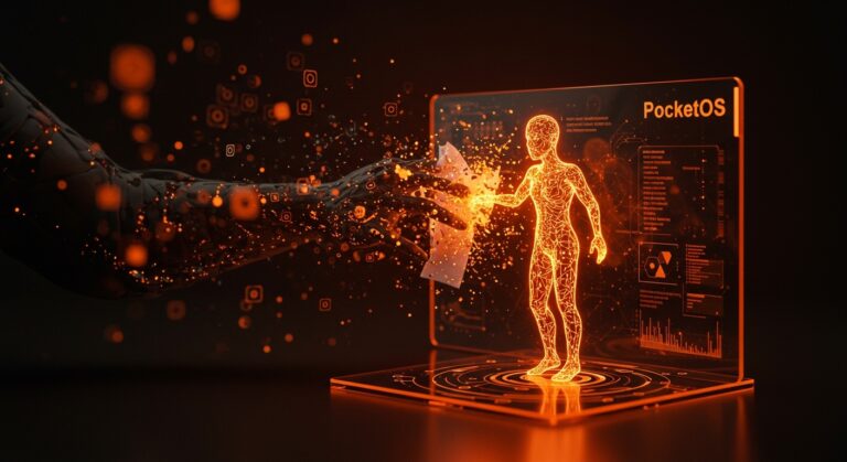 Representación visual de un agente de IA autónoma borrando la base de datos de PocketOS en segundos, destacando fallos en seguridad para startups de tecnología.