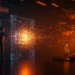 Agente de IA borrando una base de datos crítica en segundos, ilustrando errores de seguridad y automatización en startups tecnológicas.