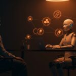 Chatbot de IA automatizando prescripción en salud mental, mostrando innovación y oportunidades en startups tecnológicas.