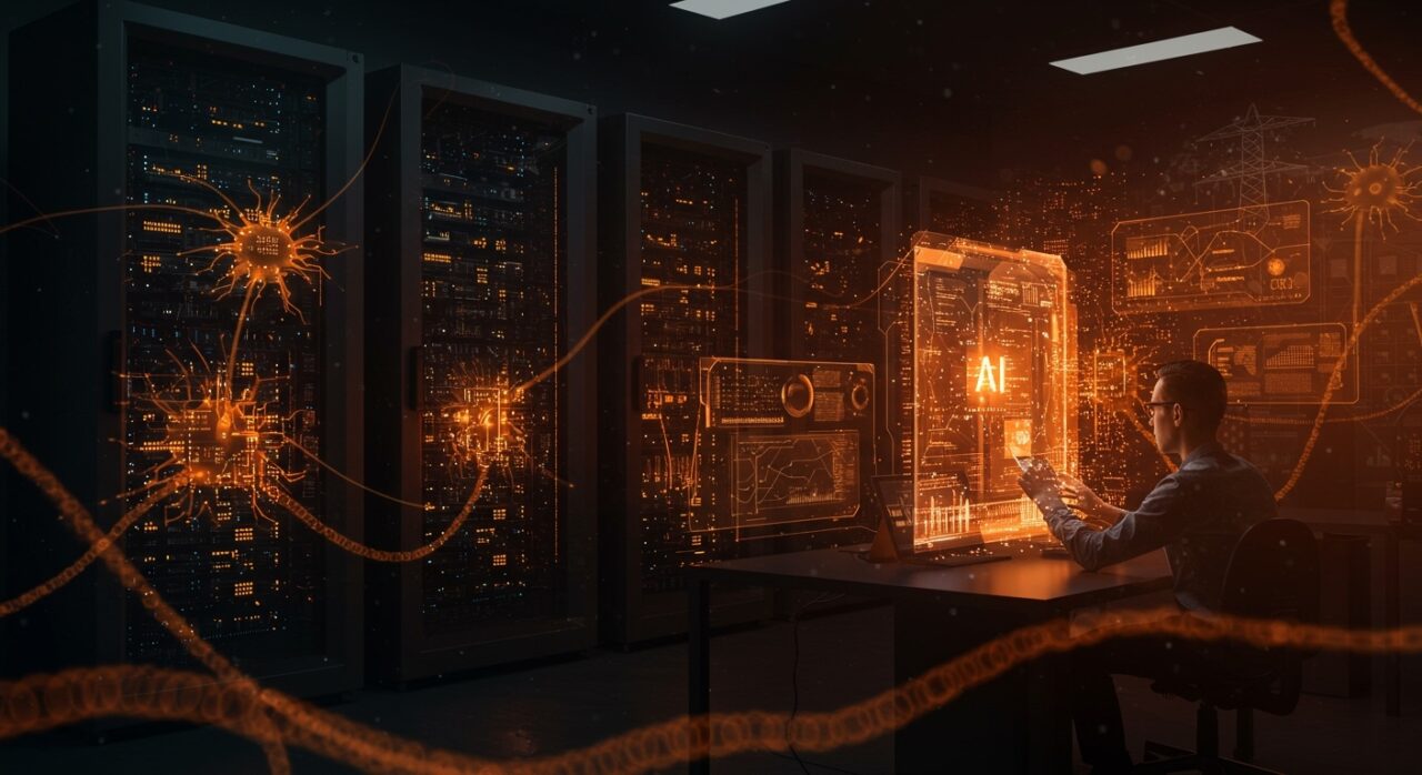 Fundador de startup gestionando consumo energético en centros de datos de inteligencia artificial para evitar colapso eléctrico.